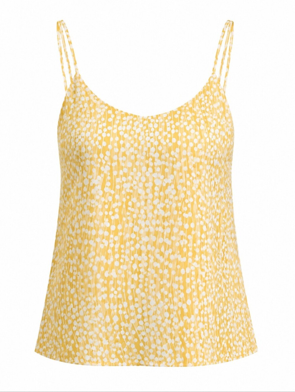 Vici Yellow and White Patterned Spaghetti Strap Camisole